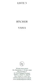 Liste 3: Bücher Varia